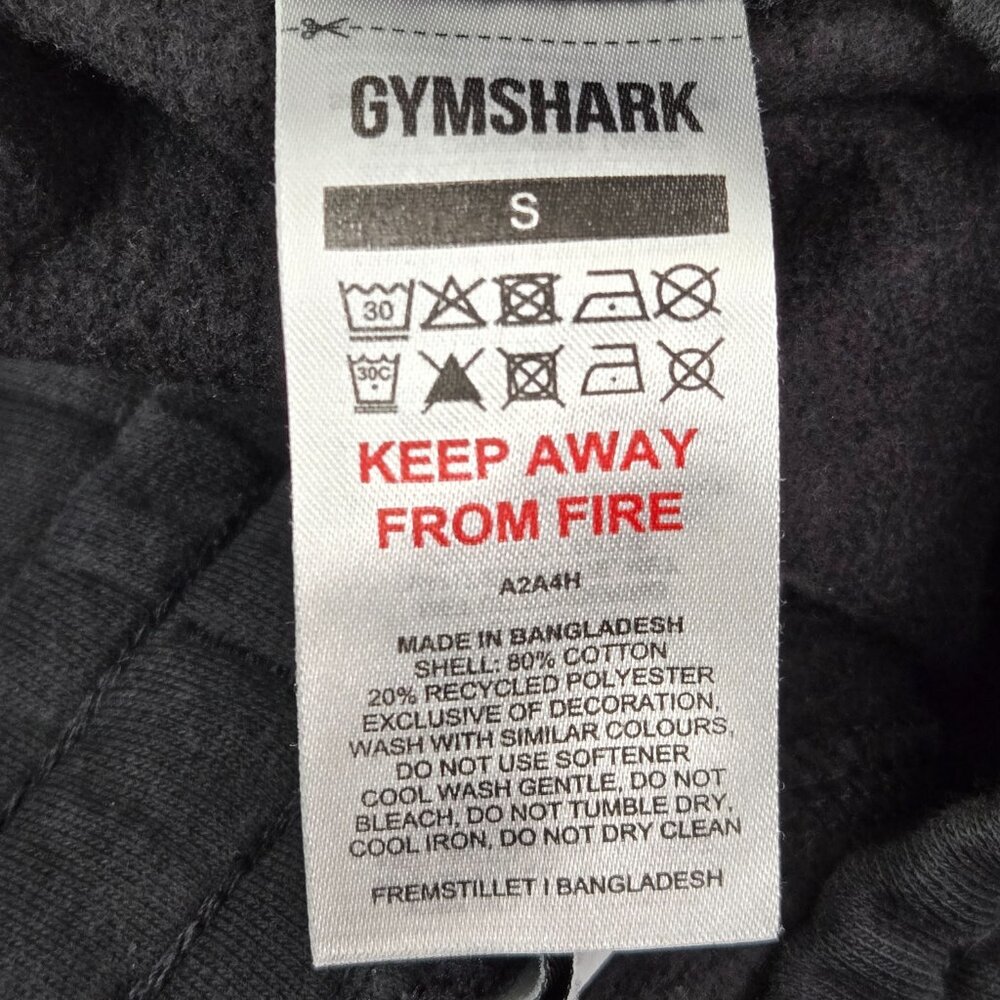 Gymshark Men Activewear Pants Small Black Jogger Logo Embroidered - Picture 9 of 11
